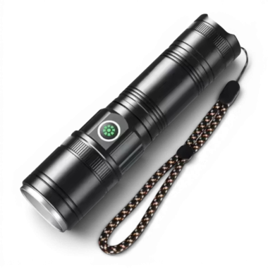 Led-Lommelygte,genopladelig,alu