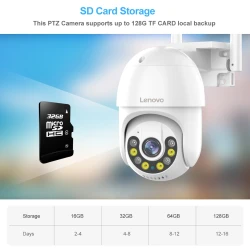 Lenovo 3MP PTZ Wifi Kamera