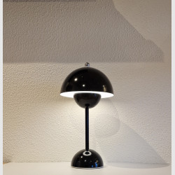 Batteri Bordlampe Blank Sort.