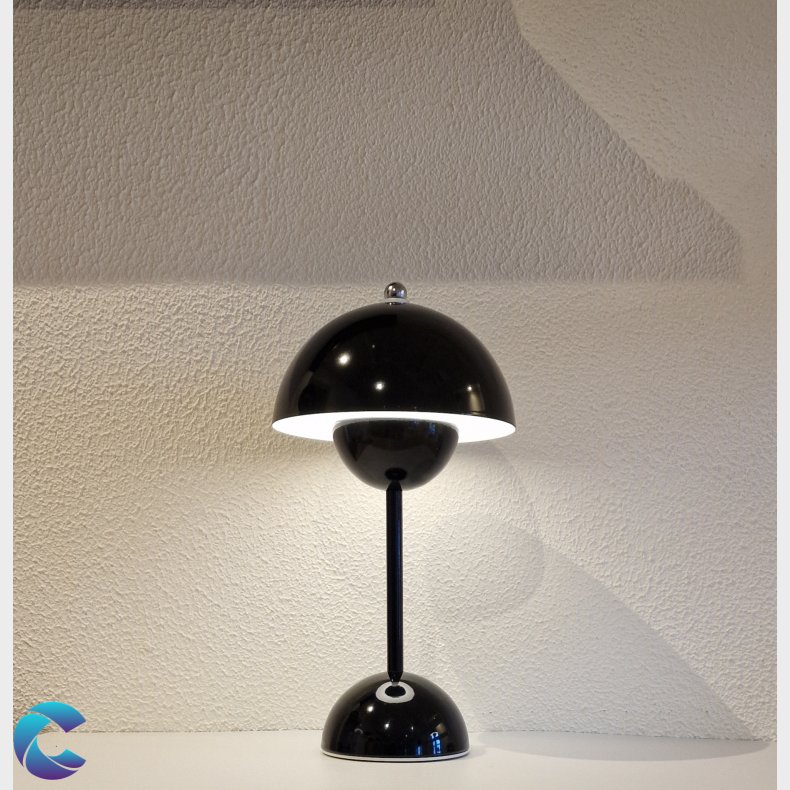 Batteri Bordlampe Blank Sort.