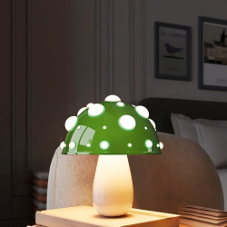 Paddehat Bordlampe Genopladelig Batteri Grn/Hvid