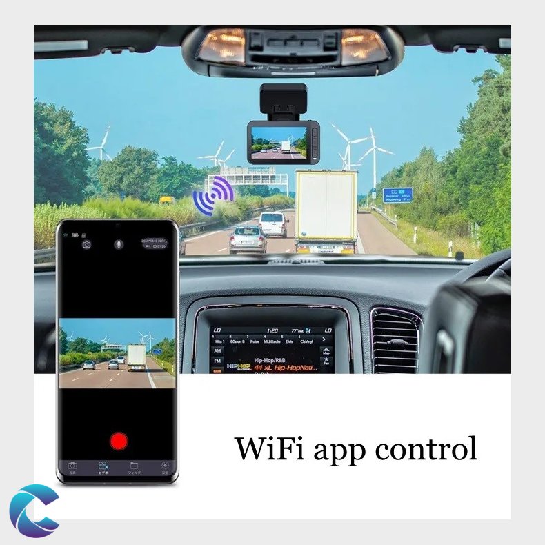 4K Dash Cam Med GPS og Wifi.