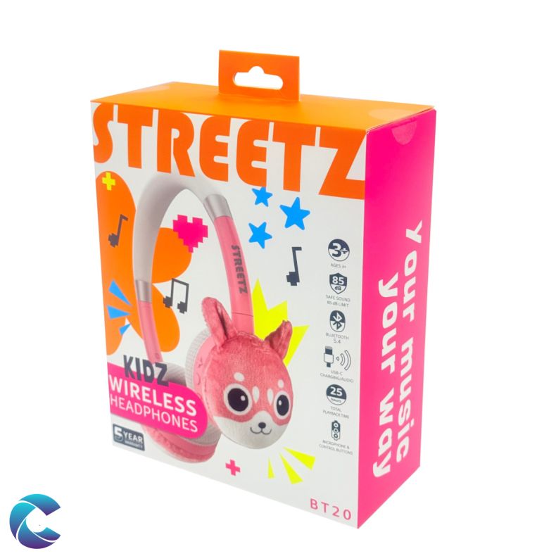 Streetz Bluetooth kids headset pink