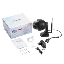 Megapixel 4k PTZ Wi-Fi Metalhus Sort