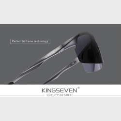 Kingseven Solbrille Gun-Blue Alu.