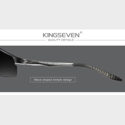 Kingseven Solbrille Gun-Blue Alu.