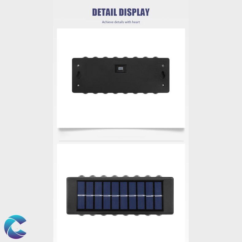 Solcelle udendrs vglampe 8 Led 2stk.