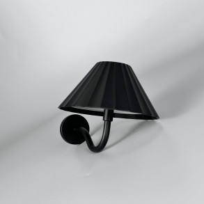 Vglampe med genopladelig batteri sort metal.