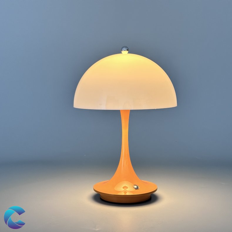 Genopladelig Batteribordlampe metal Orange