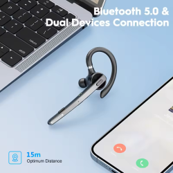 New Bee M53 Bluetooth Headset inkl vindhtte.