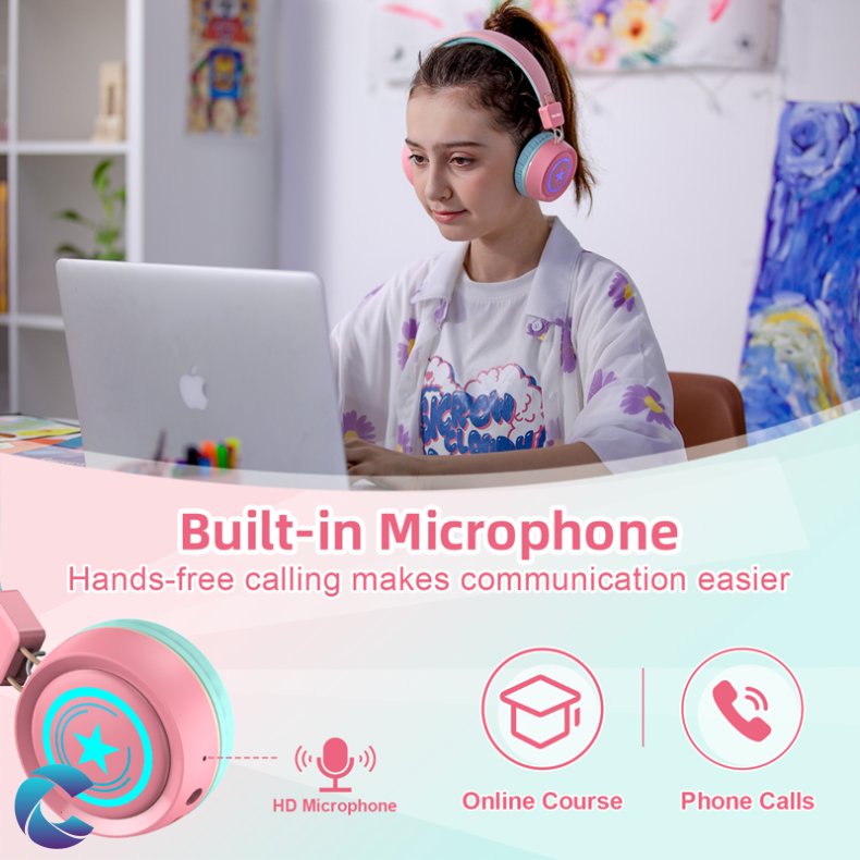 New Bee Kh22B Hretelefoner Pink