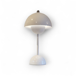 Batteri Bordlampe Blank Hvid.