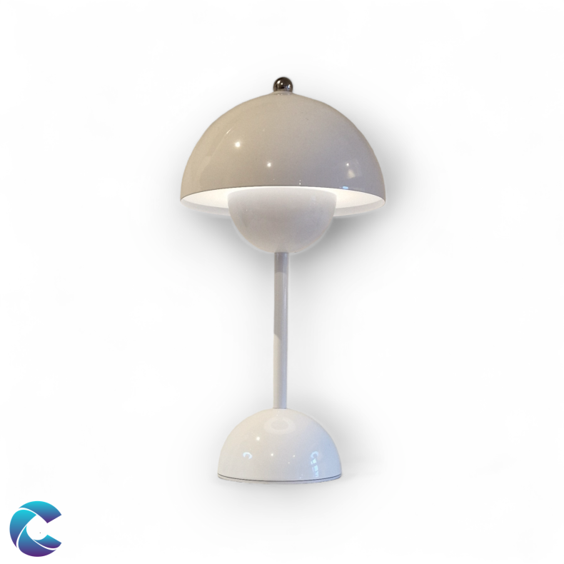 Batteri Bordlampe Blank Hvid.