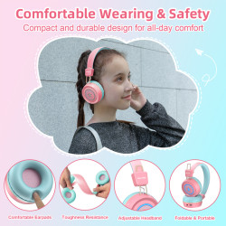 New Bee Kh22B Hretelefoner Pink