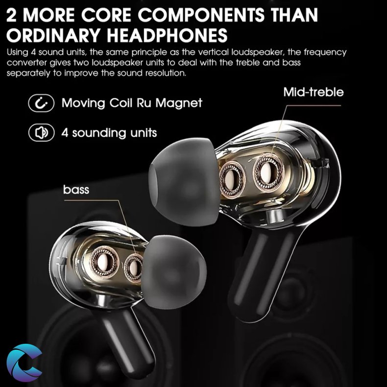T22 HiFi Earbuds dual hjtaler