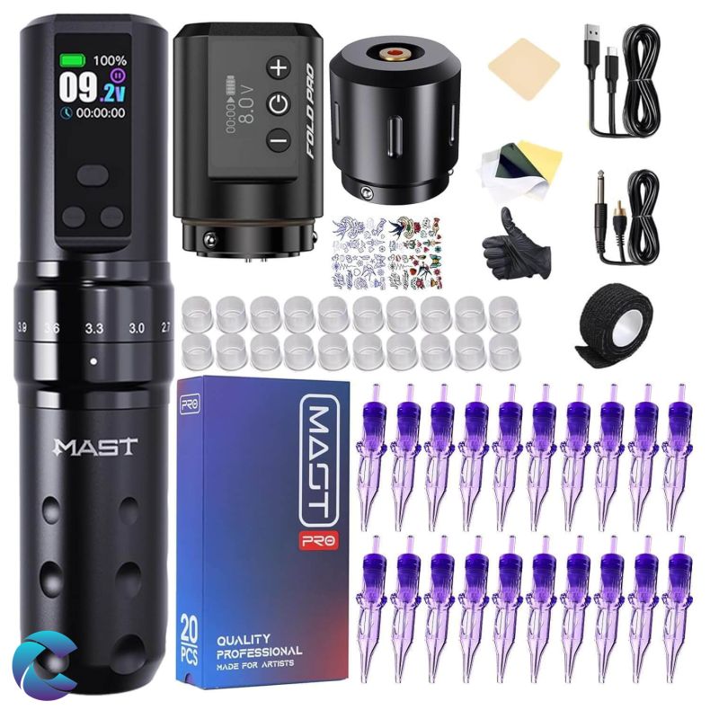 Dragonhawk Mast Fold 2 Pro sort, S�t med 2 batterier