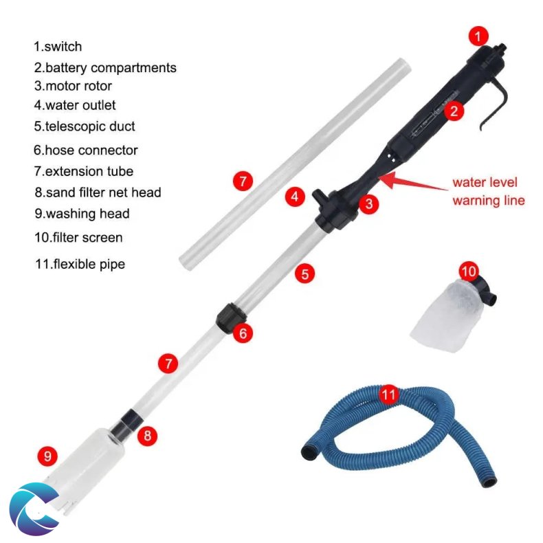 Elektrisk Akvarie bundrenser 