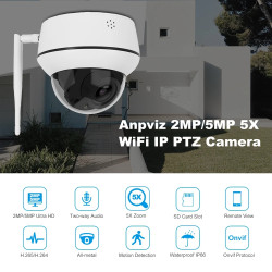 Anpviz 5MP Wifi 5x Optisk Zoom PTZ Kamera
