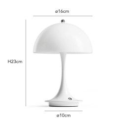 Genopladelig Batteribordlampe metal Hvid