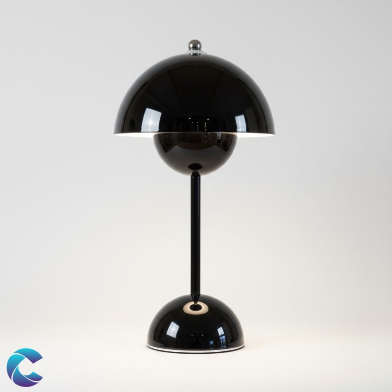 Batteri Bordlampe Blank Sort.