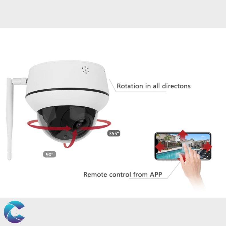 Anpviz 5MP Wifi 5x Optisk Zoom PTZ Kamera