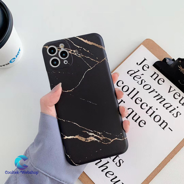 Iphone 12 Black Marble Cover