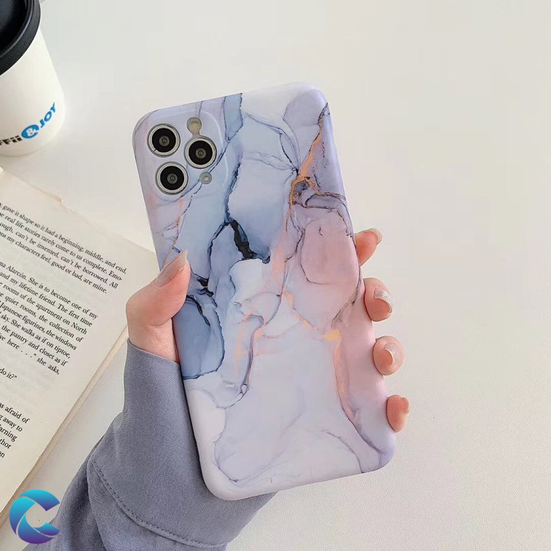 Iphone 12 Grey/Blue Marble Cover