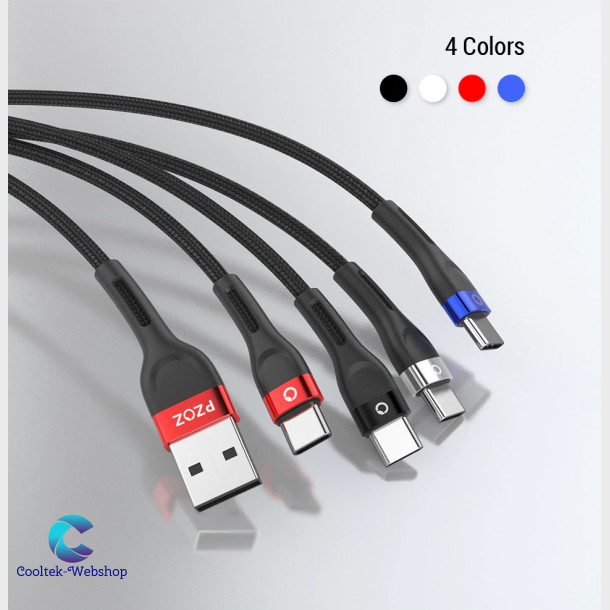 Nylon Kabel USB Til USB Type C. 