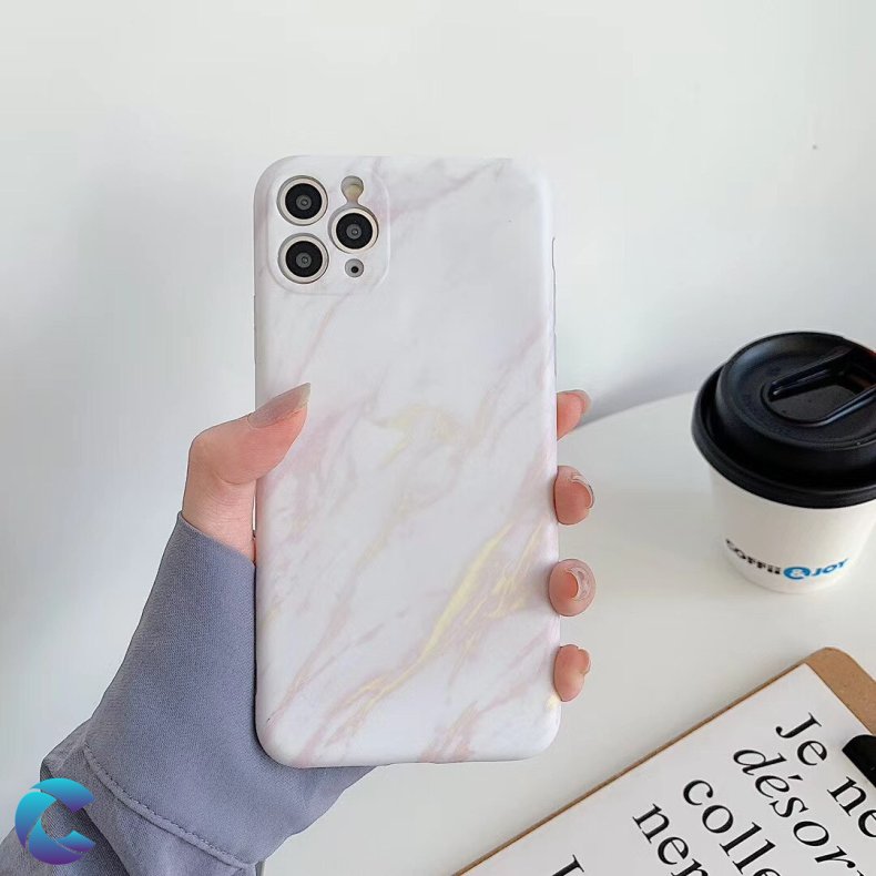 Iphone 12 White Marble Cover