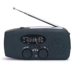 Ndradio 5000 mAh Powerbank og solceller sort.