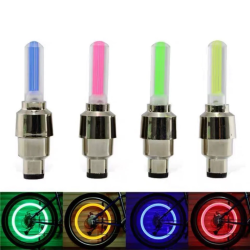 Luftventil Led Lys til cykel og bil 2 stk. pakning.