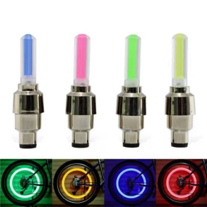 Luftventil Led Lys til cykel og bil 2 stk. pakning.