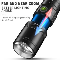 Led Lommelygte Alu. Genopladelig