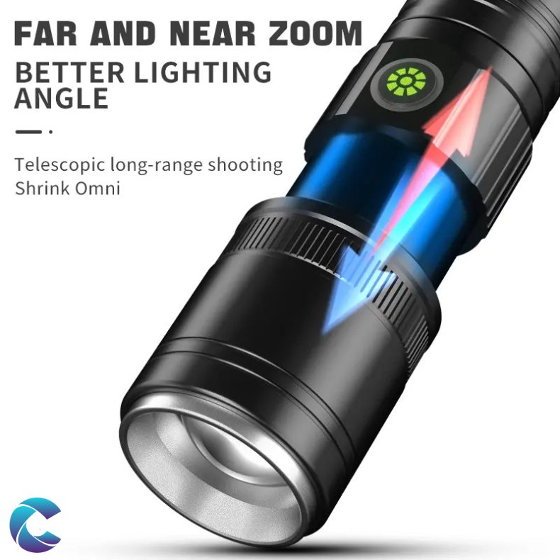 Led Lommelygte Alu. Genopladelig