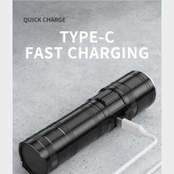 Led Lommelygte Alu. Genopladelig