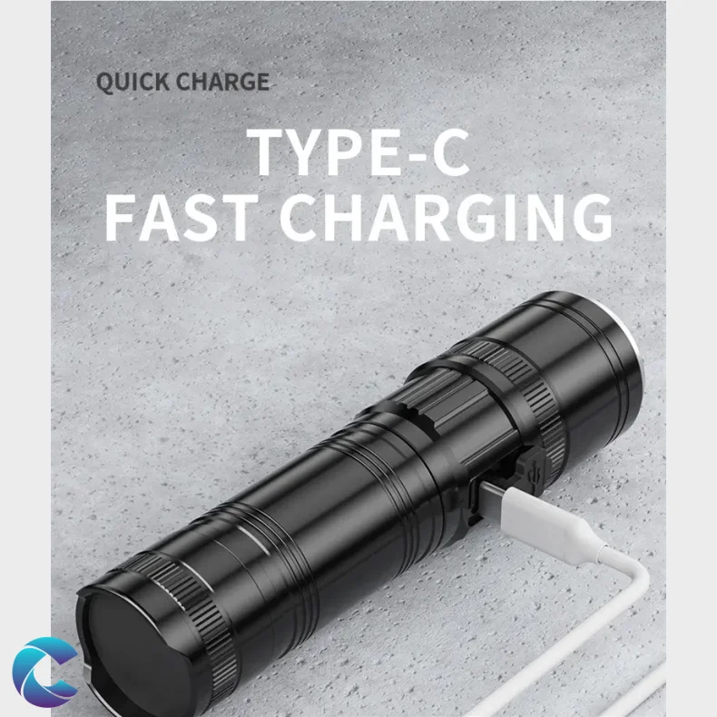 Led Lommelygte Alu. Genopladelig