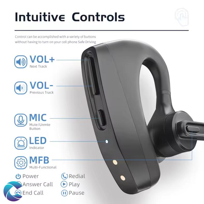 Bluetooth Headset K30 inkl. Vindhtte.