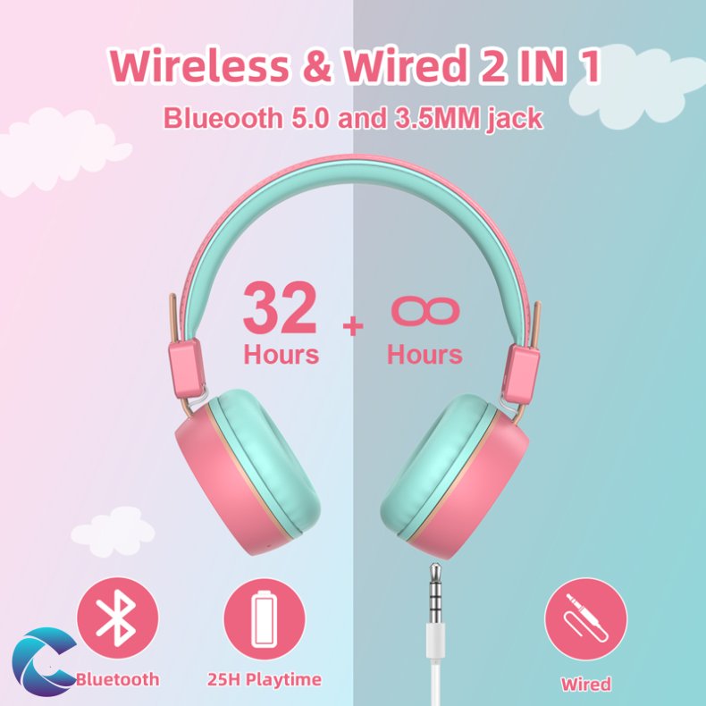 New Bee Kh22B Hretelefoner Pink