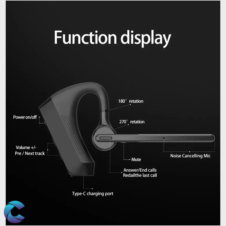 K-21p Bluetooth Headset Inkl. Vindhtte.
