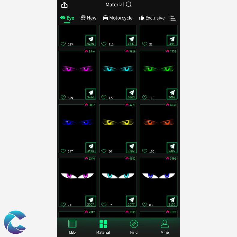 Led Panel usb 18x7'cm. App