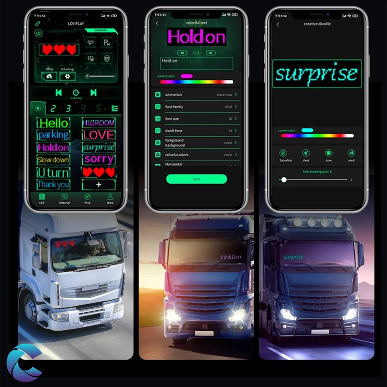 Led Panel usb 60x12cm. App+Fjernbetjening