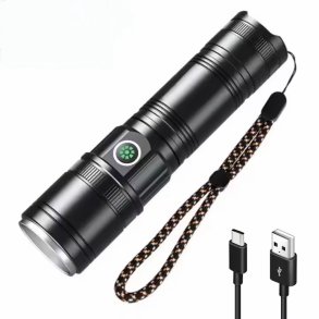 Led Lommelygte Alu. Genopladelig