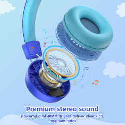 New Bee Kh22B Hretelefoner Bl