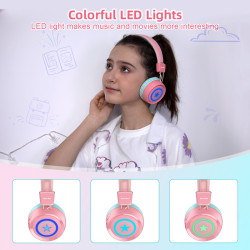 New Bee Kh22B Hretelefoner Pink