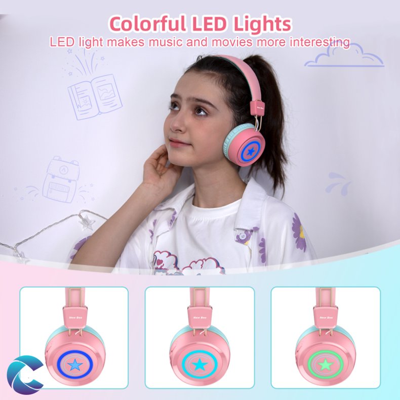 New Bee Kh22B Hretelefoner Pink