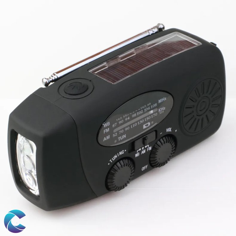 Ndradio 5000 mAh Powerbank og solceller sort.