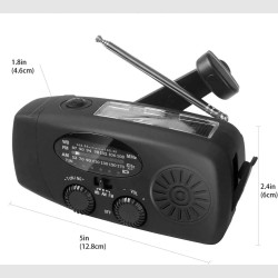 Ndradio 5000 mAh Powerbank og solceller sort.