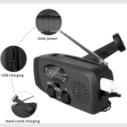 Ndradio 5000 mAh Powerbank og solceller sort.