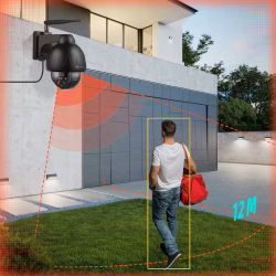 Megapixel 4k PTZ Wi-Fi Metalhus Sort