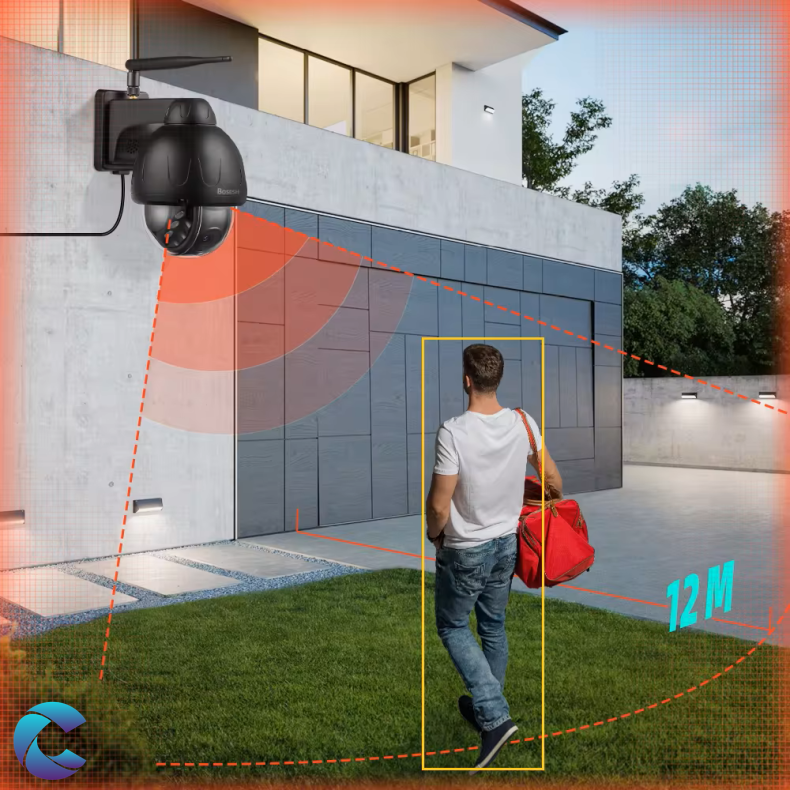 Megapixel 4k PTZ Wi-Fi Metalhus Sort